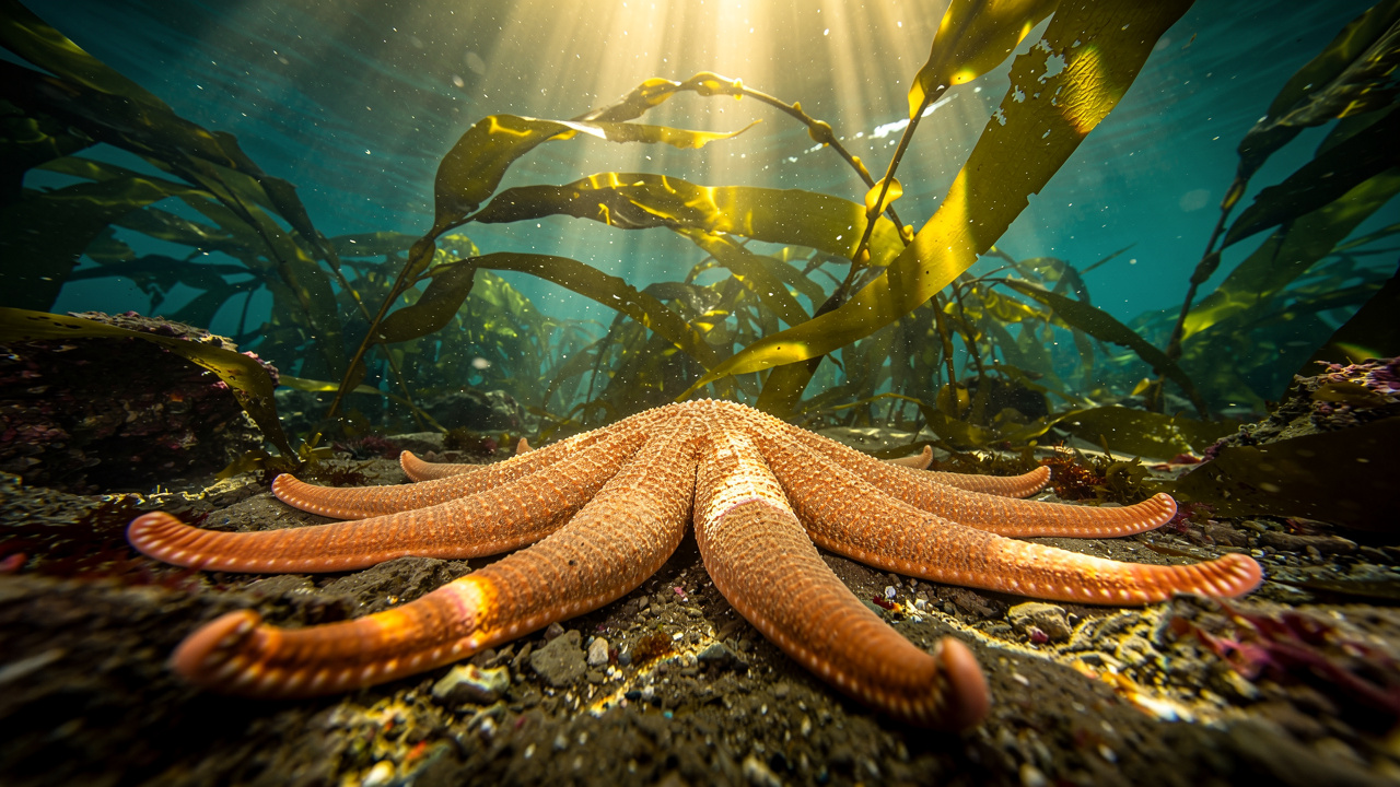 Maior estrela-do-mar do mundo, com 20 braços e 1 metro, volta à Califórnia para salvar florestas submarinas